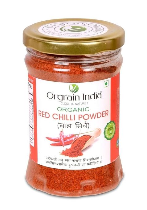 Orgrain India Organic Red Chilli Powder 125g | Pure Natural Hot Spice Finely Ground Single Origin Rich in Minerals & Antioxidants No Chemicals or Additives Ideal for Cooking