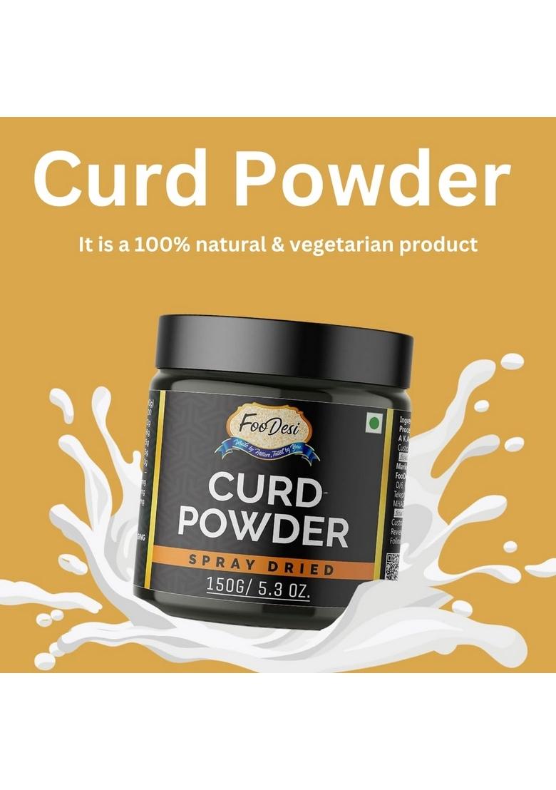 FOODESI Instant Curd Powder, 150g | Natural & Pure Dahi Powder Ready-to-Make Mix
