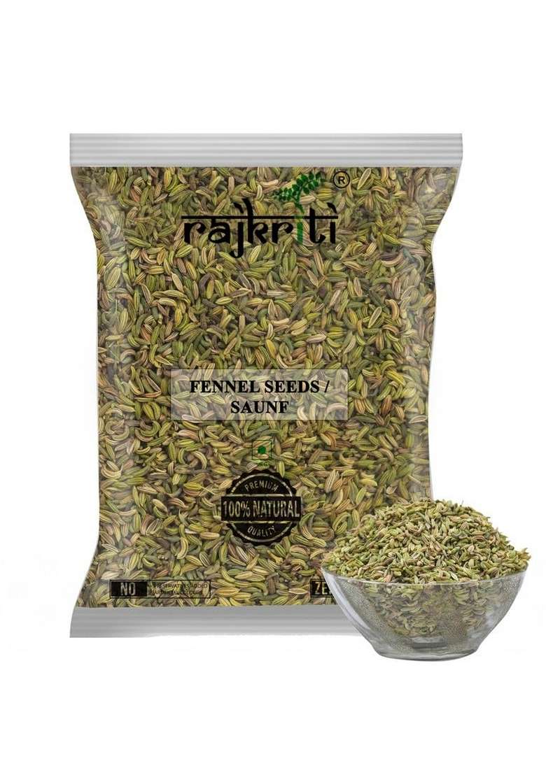 RAJKRITI Natural Saunf (Fennel) Seeds, 500g - Indya