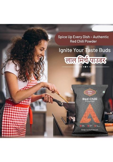 Alpha Pure Red Chilli Powder 1kg | Authentic Indian Lal Mirch Masala Freshly Ground Spice to Enhance Color, Taste & Aroma Perfect for Curry, Biryani, Pickles Gravies