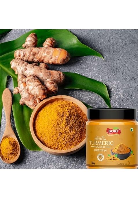 BOKF Turmeric Powder | Haldi 100g| Pure & Natural Rich in Curcumin For Cooking 100g Pack