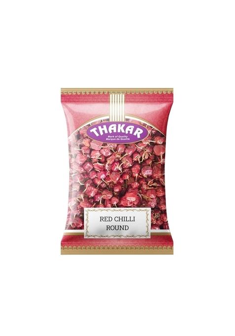 THAKAR Dry Red Chilli Round | Boriya Whole|Gol Mirchi |Round Chillies |Mundu Chili|Gundu Chilli| BoriyaChilli for Tadka |Chilli Pickle South Indian Chillies, (100g Pack)
