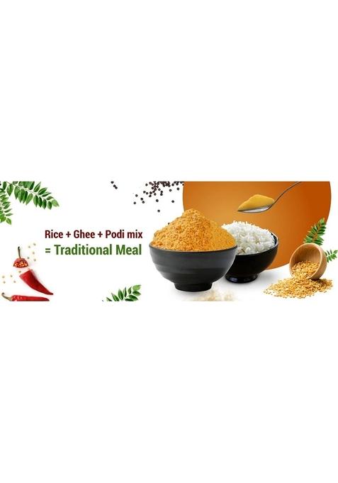 iKKiyam Andhra Paruppu Podi | Authentic South Indian Spice Rice Mix Blend Instant Idli Dosa with Tur & Mong Dal Premium Powder Kandipodi 100g Pack for Flavorful Meals