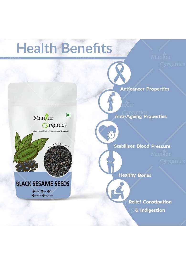 ManHar Organics White Sesame Seed | Black |Indian Spice Till Seeds for Eating Rich in Nutrients Combo Pack of 2 (2x250gms) - Indya