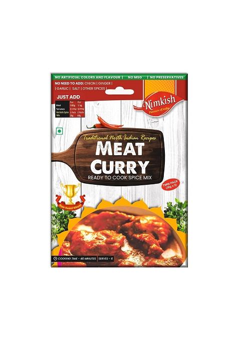 Nimkish Meat Curry Masala 60g (Pack of 2, 30g each), Ready to Cook Spice Mix, Quick & Easy Recipes, Instant Premix