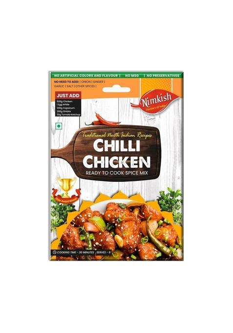 Nimkish Chilli Chicken Masala 50g, Instant Chinese Special Range, Easy 3 Step Recipes, Premix Powder Spices