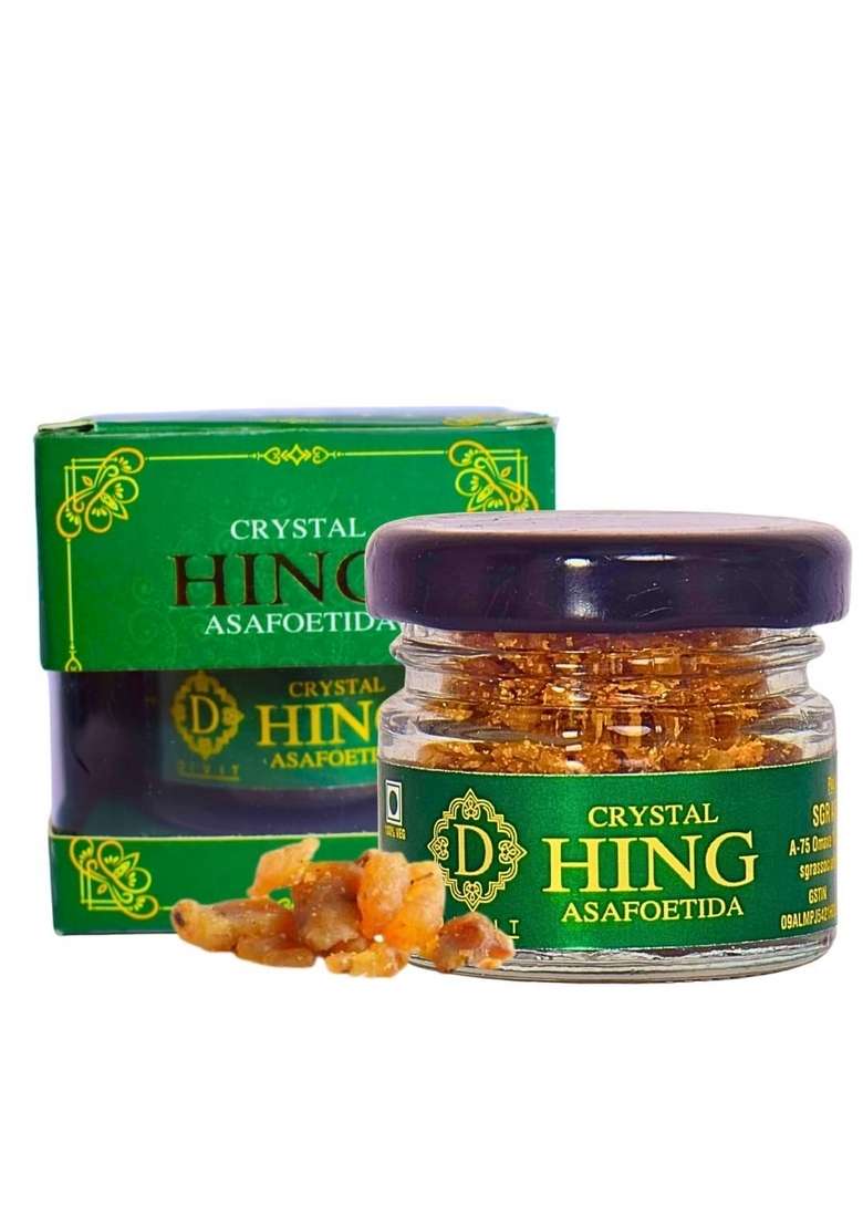 DIVIT Pure Crystal Hing Asafoetida without Wheat for Enhance Taste Flavour Gluten Free Heeng (15 Gram) - Indya