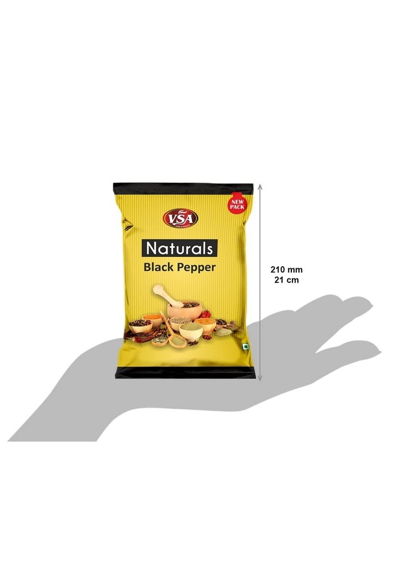 VSA NATURALS Black Pepper Whole (Kali Mirch) Golki 250GM