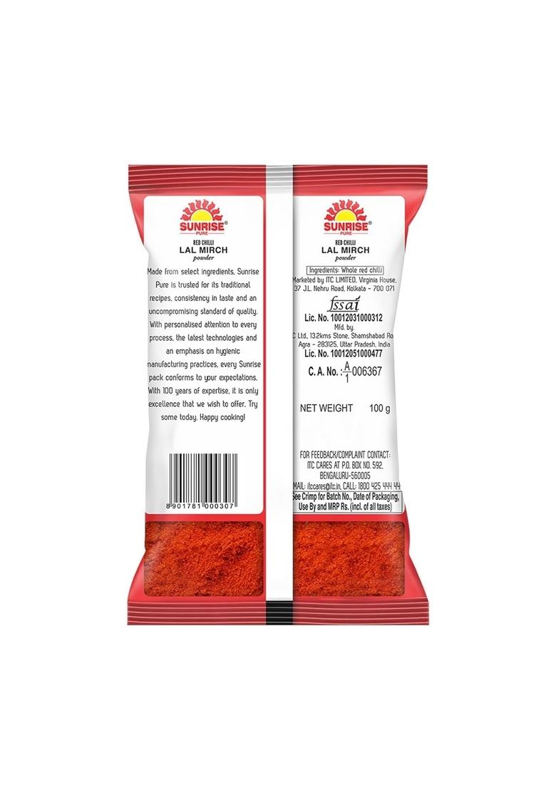 Sunrise Pure Red Chilli Spice Powder Pouch, 100 g