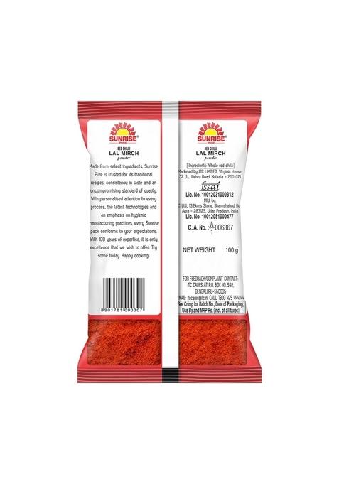 Sunrise Pure Red Chilli Spice Powder Pouch, 100 g