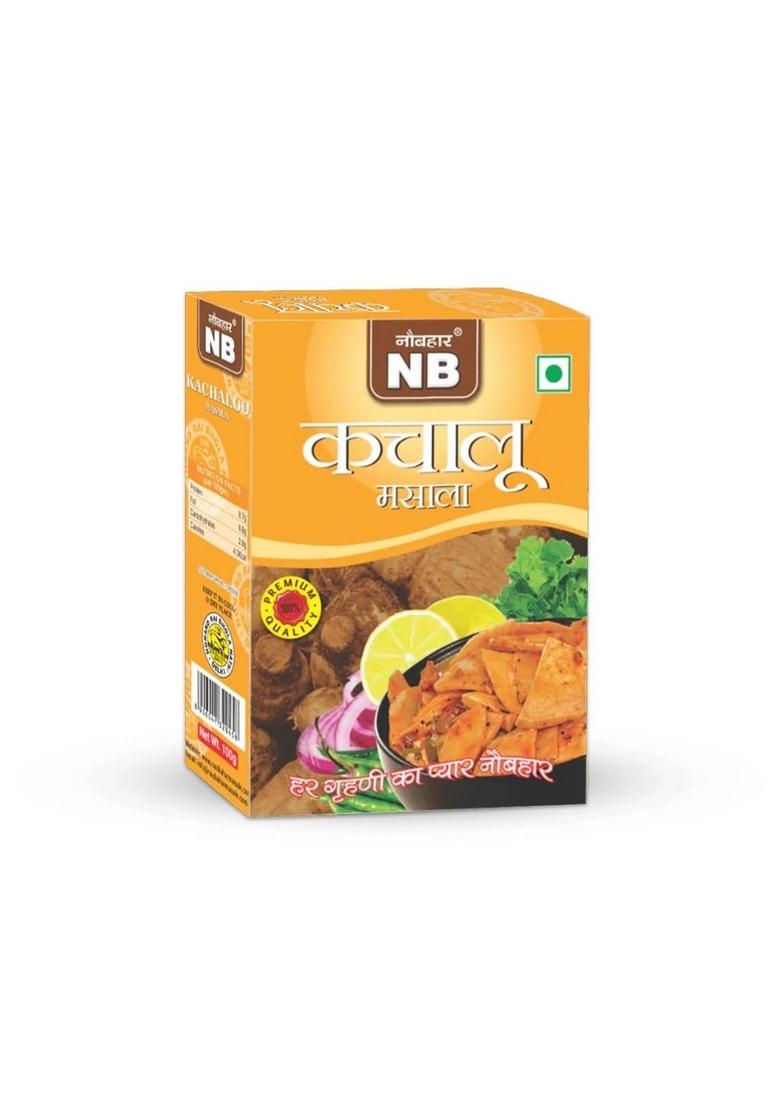Naubahar Kachalu Masala (100 gm) Tangy Chaat for Arbi, & Street-Style Snacks With Dry Mango Powder Black Salt No Artificial Additives