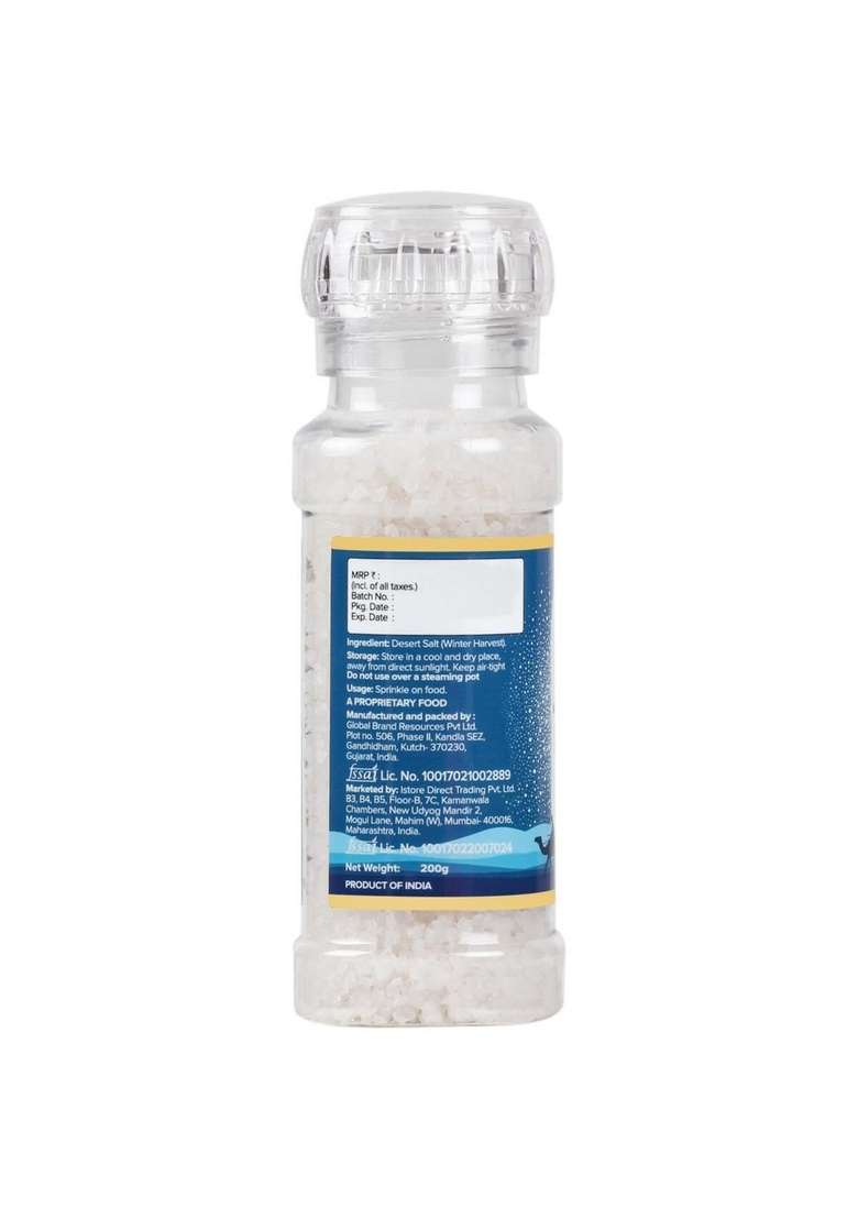 urban platter Winter Harvest Desert Salt Grinder, 200g (Powdered by Lunn | Sparkling White Crystals Longer Dried Salt) - Indya