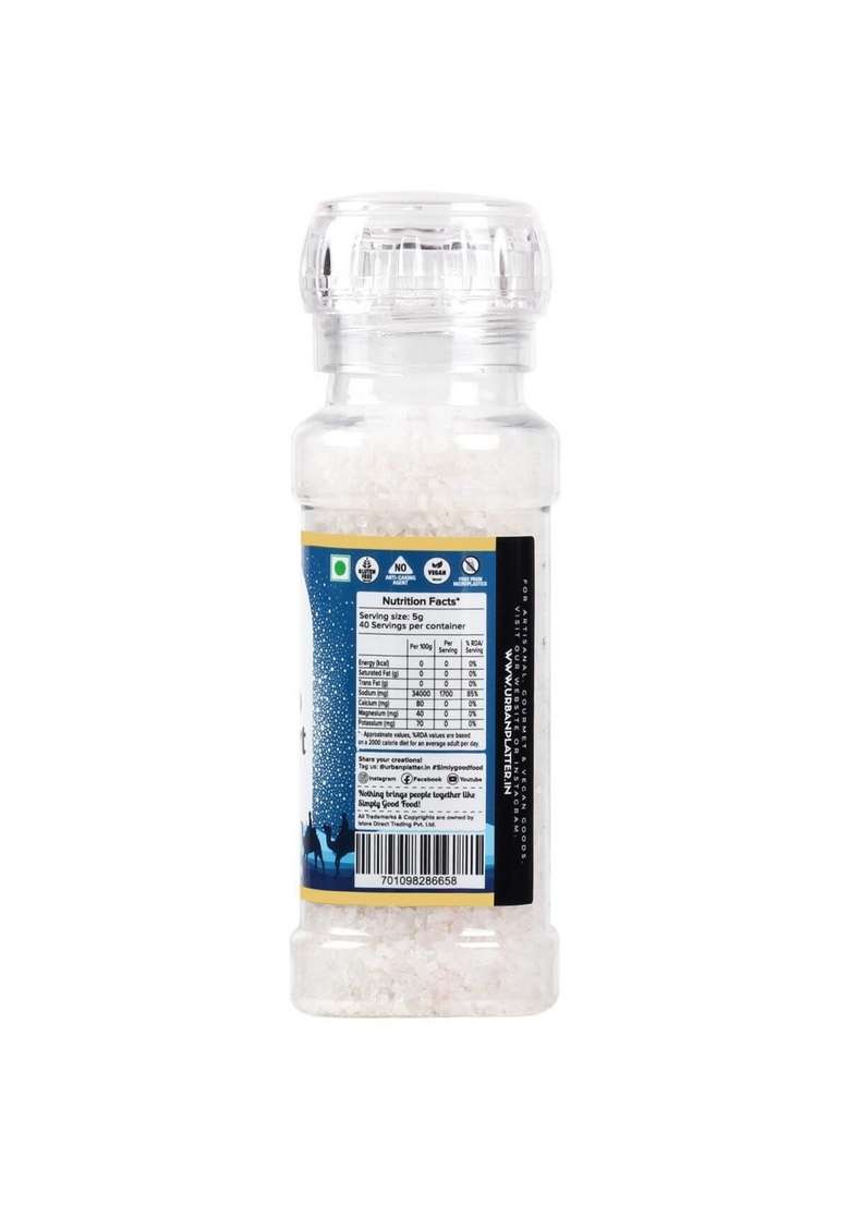 urban platter Winter Harvest Desert Salt Grinder, 200g (Powdered by Lunn | Sparkling White Crystals Longer Dried Salt) - Indya