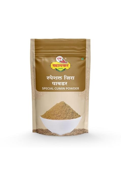 GW Khamkar G W Special Jeera Powder, Cumin Authentic Indian Organic (Cumin) Natural Jeera, Maharashtrian Spices, Traditionally Pounded, 185 Gm (Pack of 1)