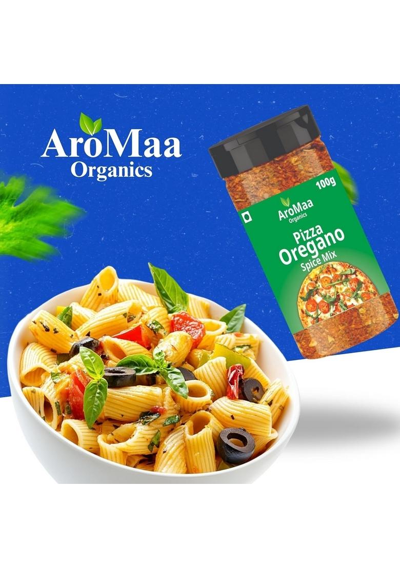 Aromaa Organics Chilli Flakes 100g and Pizza Oregano Spice Mix Combo (Pack of 2) | Italian Cuisine Herbs Spices Flakes/Leavesdf