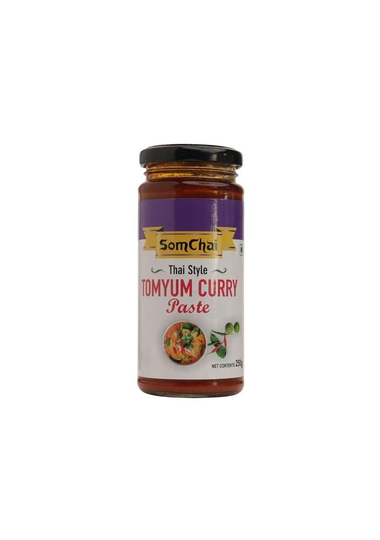 SOMCHAI Tomyum Paste Use As Ingredient Or Condiment For meals | Spicy & Tasty Paste| Vegetarian (Pack of 1, 250gm) - Indya