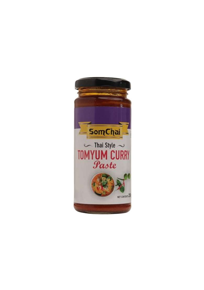 SOMCHAI Tomyum Paste Use As Ingredient Or Condiment For meals | Spicy & Tasty Paste| Vegetarian (Pack of 1, 250gm) - Indya