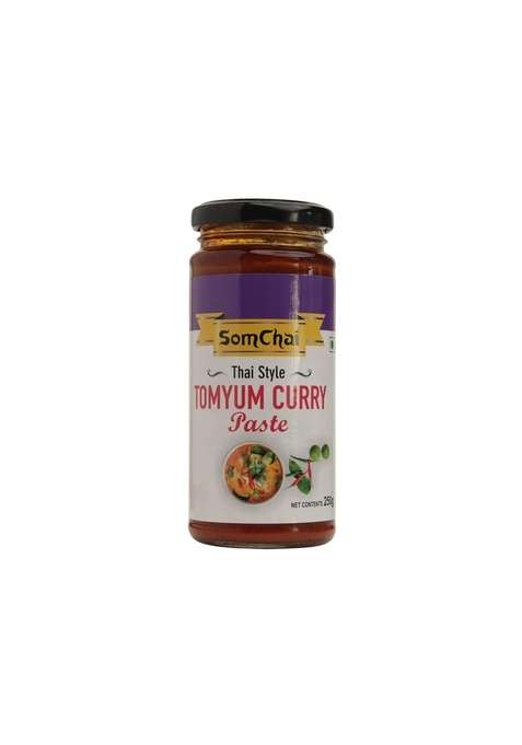 SOMCHAI Tomyum Paste Use As Ingredient Or Condiment For meals | Spicy & Tasty Paste| Vegetarian (Pack of 1, 250gm)