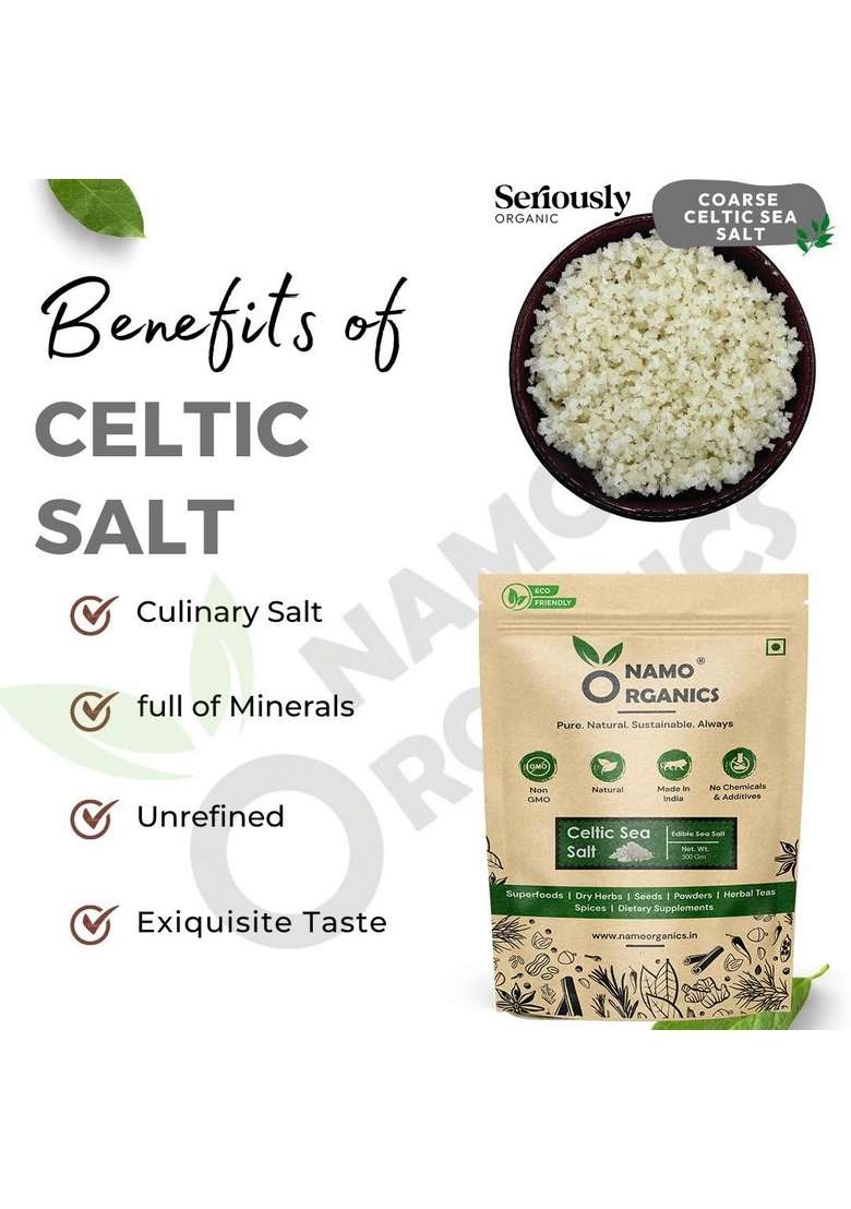 Namo Organics - Celtic Sea Salt 500g natural, Unrefined - Indya