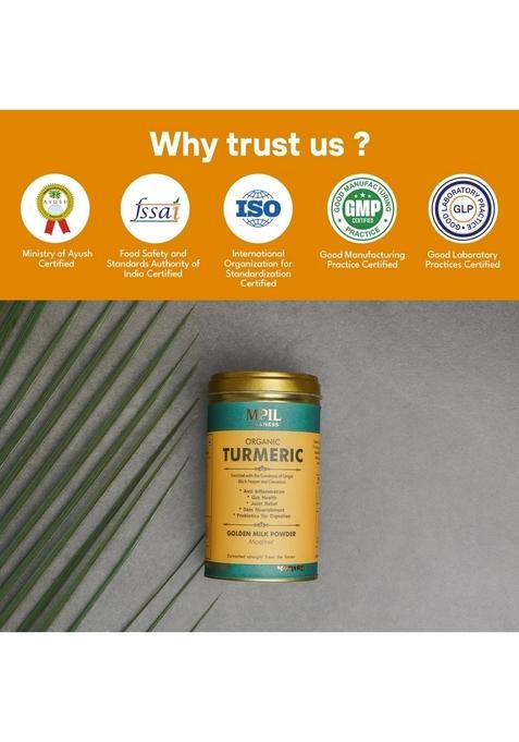 MPIL Organic Turmeric Powder 100 grams | Anti Inflammation Immunity Booster Skin Nourishment Joint Health