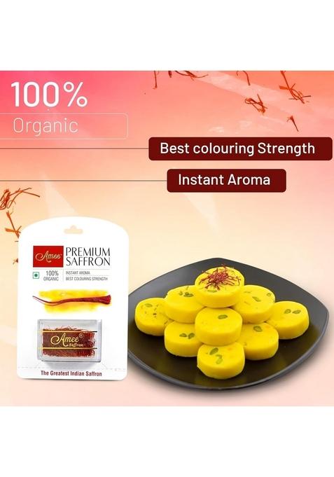 Amee Pure Kashmiri Kesar Saffron Original (2gm) Use for Pregnant Women, Sweets & Milk (2 Gram Saffron)