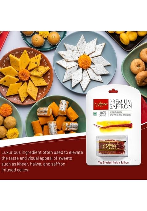 Amee Pure Kashmiri Kesar Saffron Original (2gm) Use for Pregnant Women, Sweets & Milk (2 Gram Saffron)