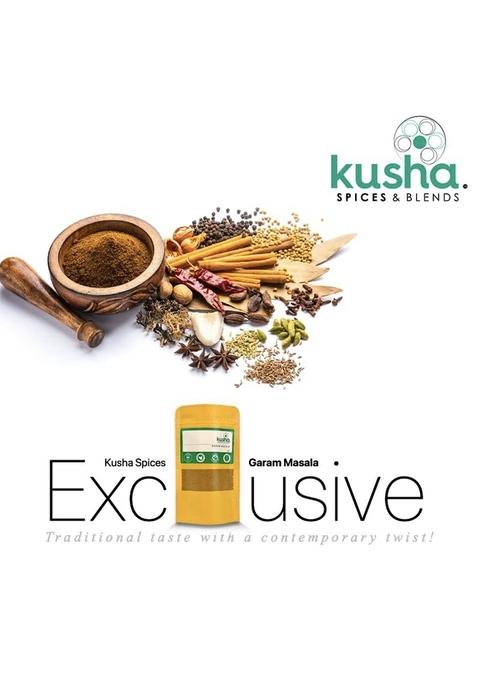 Kusha Spices & Blends Premium Garam Masala (100g) | Proprietary Blend Powdered Spice Natural Contains Sandalwood Powder and Rose Petals Original Recipe Used In Curries Vegetables