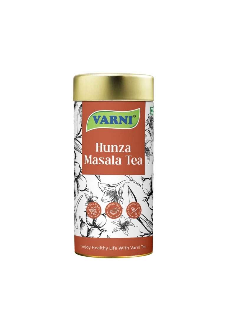 Varni Loose Hunza Handmade 100% Natural Masala Tea With Flavour Of Cardamom Ginger Tulsi & Cinnamon | No Artificial Flavours -100 Gm - Indya