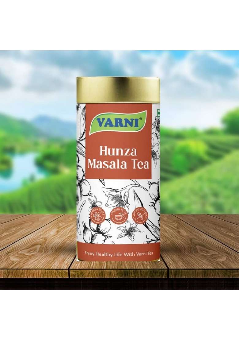 Varni Loose Hunza Handmade 100% Natural Masala Tea With Flavour Of Cardamom Ginger Tulsi & Cinnamon | No Artificial Flavours -100 Gm - Indya