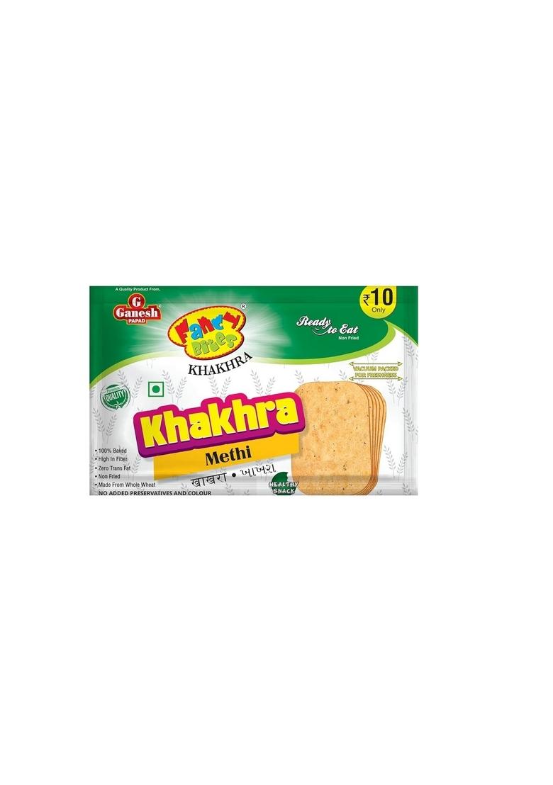 Ganesh Papad Fancy Bites Methi Khakhra 25 Gms Pack Of 5