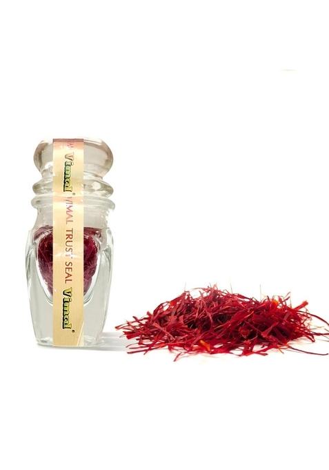 Vimal Premium Kesar Original & Pure Saffron For Tilak | Pack Of 1 Glass Bottle Biryani Improved Health, Gram