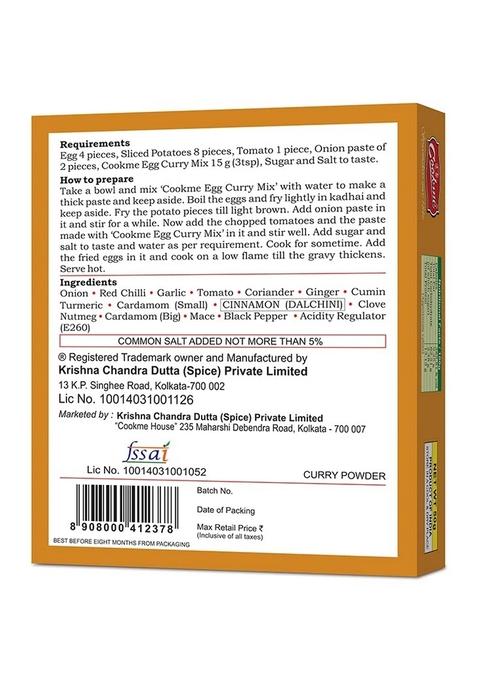 Cookme Egg Curry Masala Powder 50g | Spicy & Flavorful Blend for Delicious Perfect Quick Easy Indian Recipes Fresh Aromatic