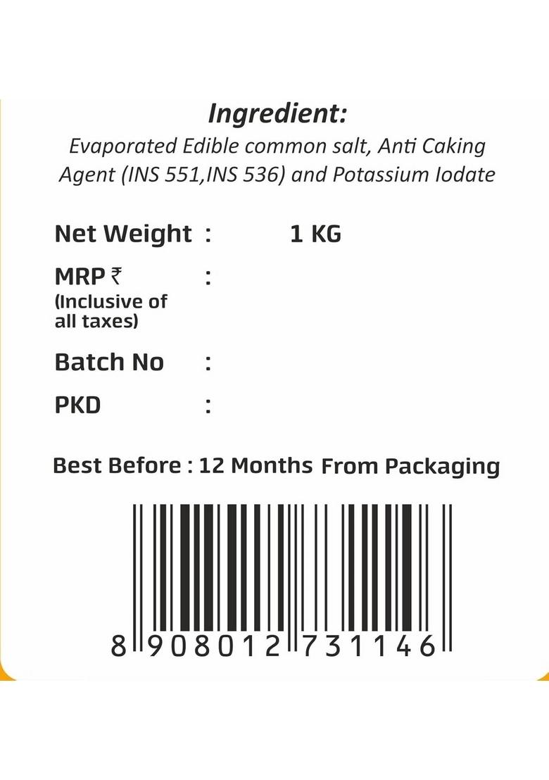 DR BRAND Crystal sea salt (natural iodine namak combo of 5 pack)