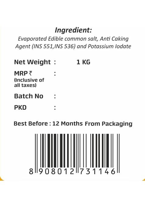 DR BRAND Crystal sea salt (natural iodine namak combo of 5 pack)