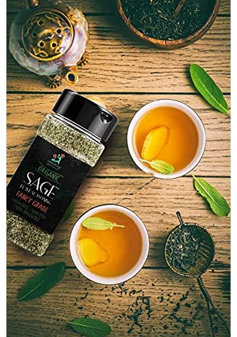 LEANBEING Sage Seasoning (50g) | Crushed leaves Improves blood sugar level Promotes healthy skin tea - Indya