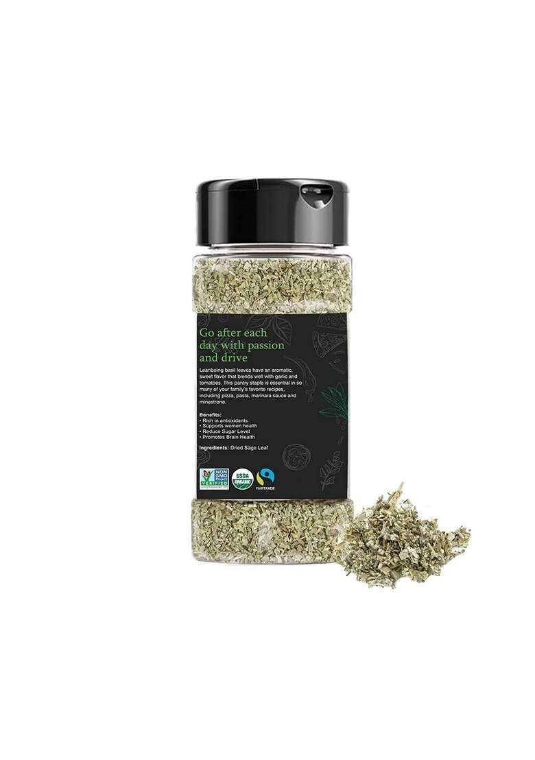 LEANBEING Sage Seasoning (50g) | Crushed leaves Improves blood sugar level Promotes healthy skin tea - Indya