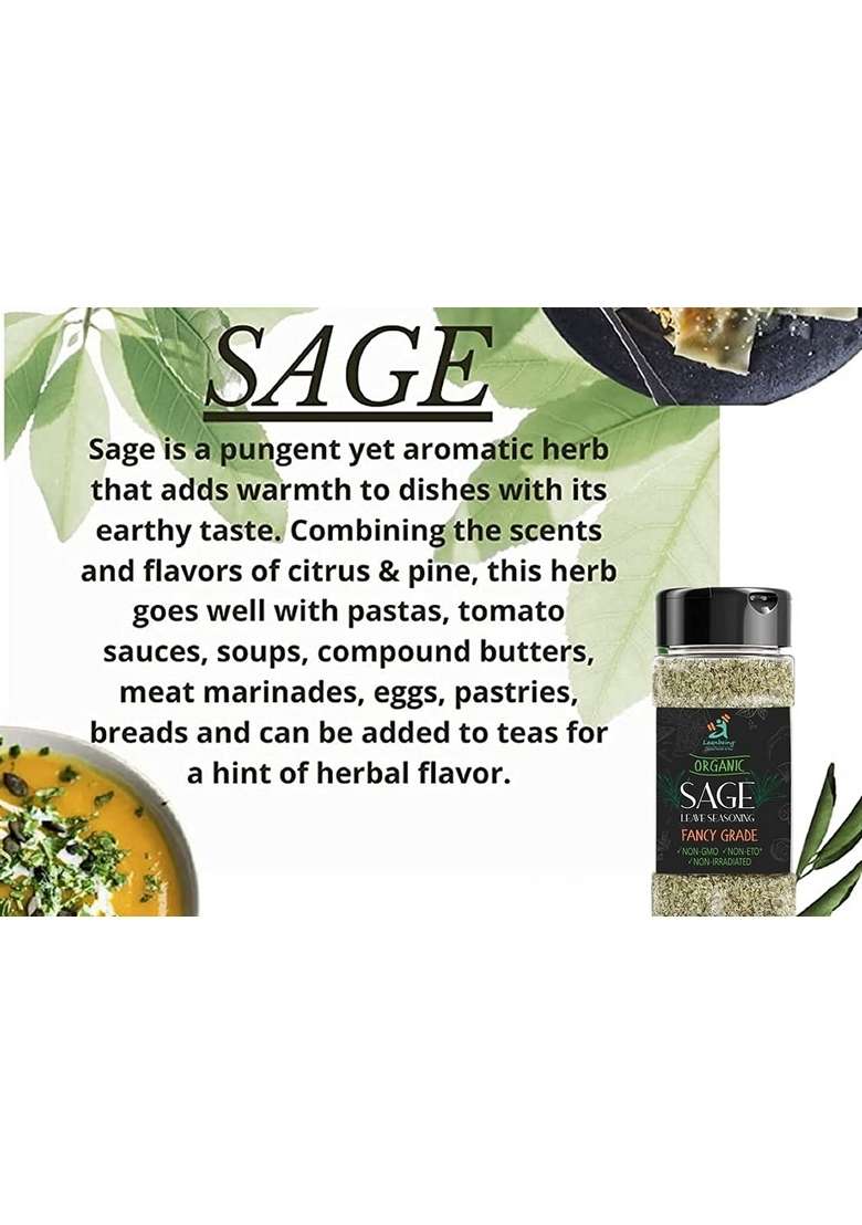 LEANBEING Sage Seasoning (50g) | Crushed leaves Improves blood sugar level Promotes healthy skin tea - Indya