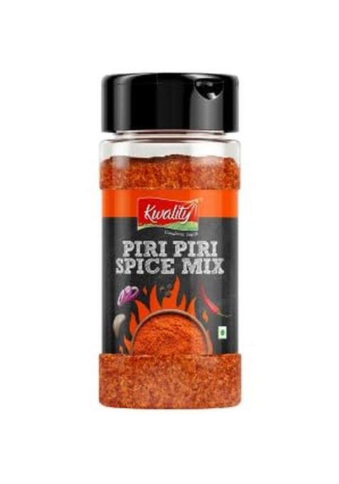 KWALITY Piri Mix 45g | Spicy & Tangy Seasoning in Glass Jar Premium Blend of Herbs and Spices for Snacks, Fries