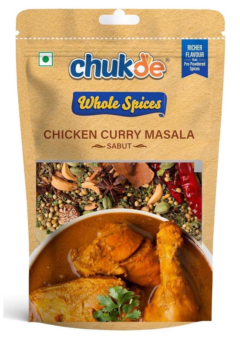 CHUKDE Chicken Masala, Whole Spices Blend For Chiken Curry, 150g, Pack of 50g x 3