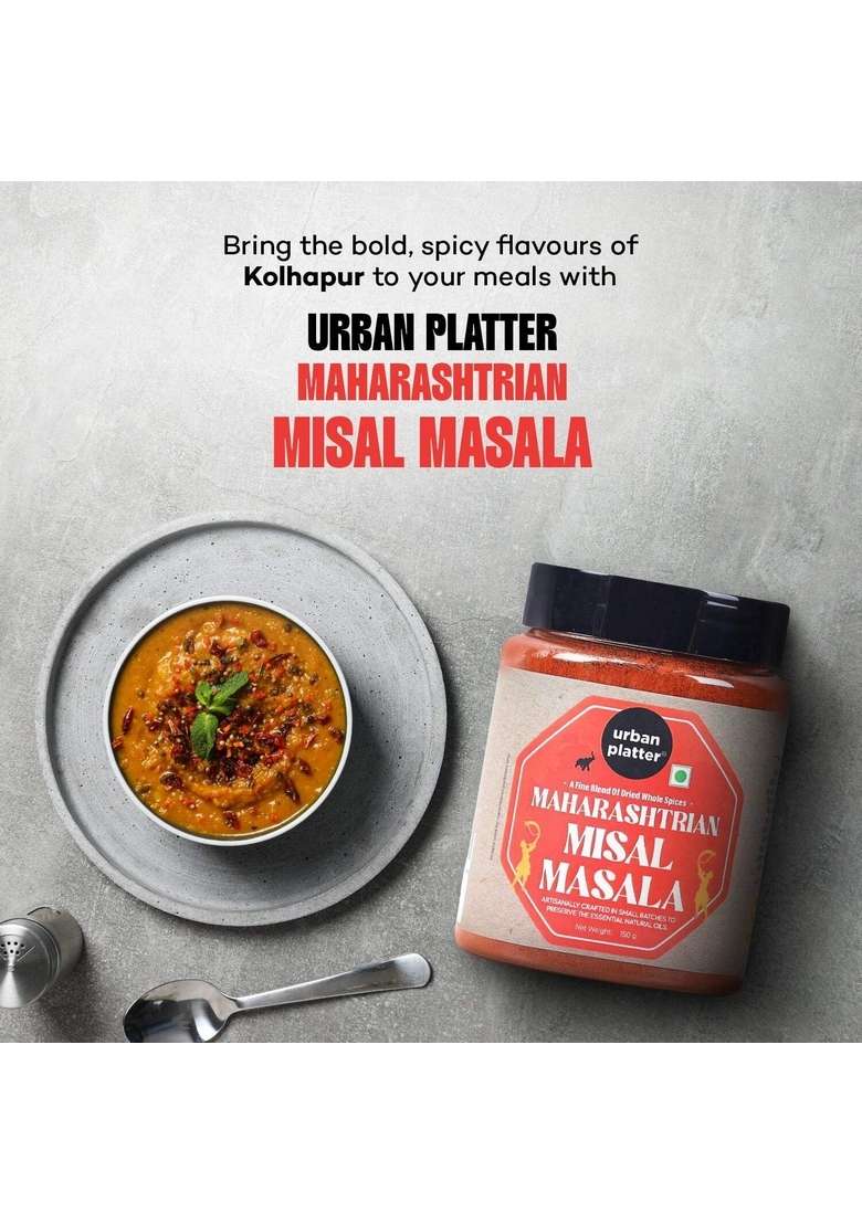 urban platter Maharashtrian Misal Masala, 150g (Signature Kolhapuri Blend | Fiery & Hearty Taste Onion Garlic-free Additive Preservative-free) - Indya