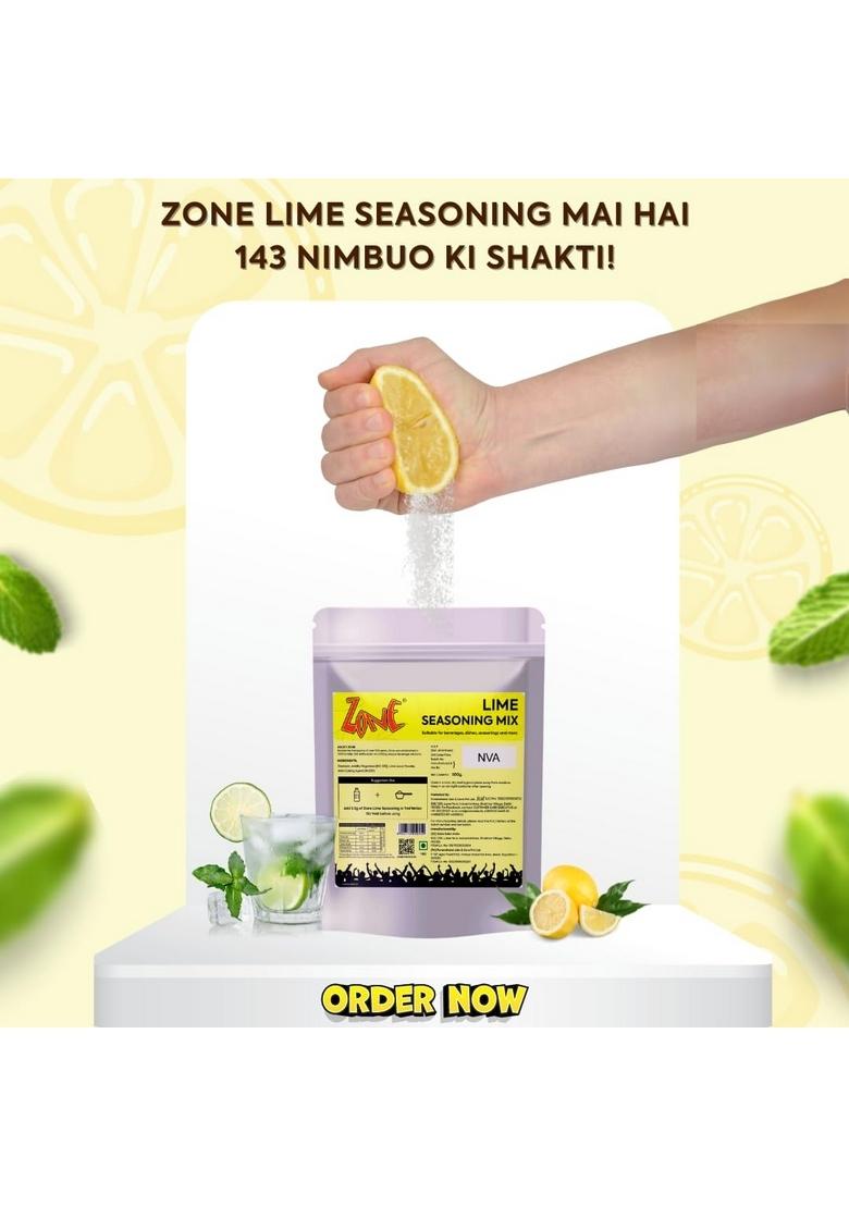 ZONE Lime Seasoning Mix, 500g | Replace Fresh Limes and Lemons Suitable for Beverages, Seasonings, Marination, Salads