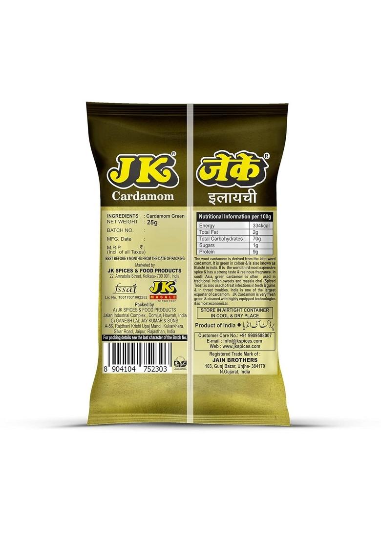 JK Premium Green Cardamom (Elaichi) 7-8mm