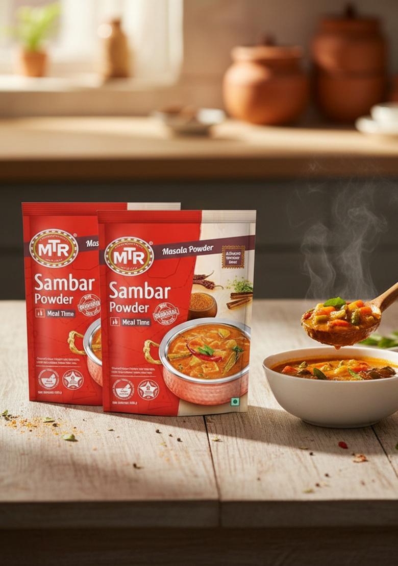 MTR Sambar Powder | Traditional Masalas Authentic Recipe 200g (Pack of 2)