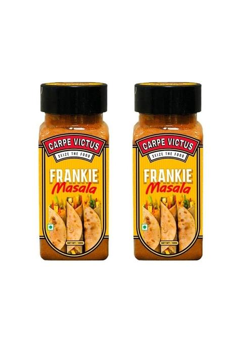 CARPE VICTUS Authentic Mumbai Frankie Masala Pack of 2 for Franky, Wraps, Tacos & Vegetarian Food, Multipurpose Masalas Seasonings Sprinklers Cooking Garnishing, 100 gms each