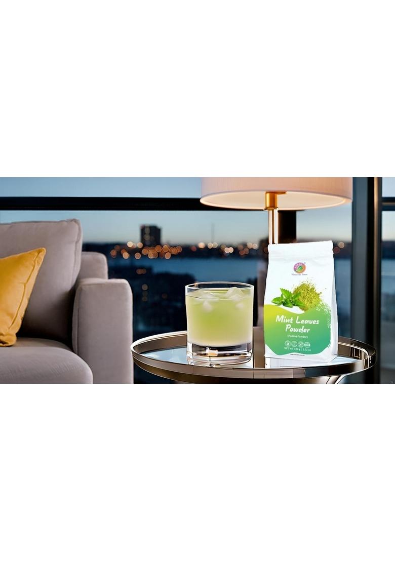 SAIPRO Nature our Future Mint Leaves Powder 100 gm, Natural Dry Pudina For beverages, mocktail, vegetables, fruit salads, grain salads | No Artificial Flavours, Colours, Mentha Powder| Leaf Powder, All Purpose Seasoning, Vegan, Gluten Free