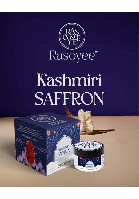 Rasoyee Kashmiri Saffron | Pure & Authentic A+++ Grade Threads For Cooking Wellness 100% Natural Hand Harvested Premium Kesar From Kashmir