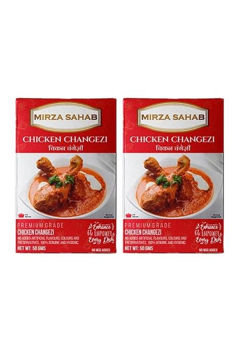 Mirza Sahab Chicken Changezi Masala | Flavorful Spice Blend for Changezi, 50g (Pack of 2)