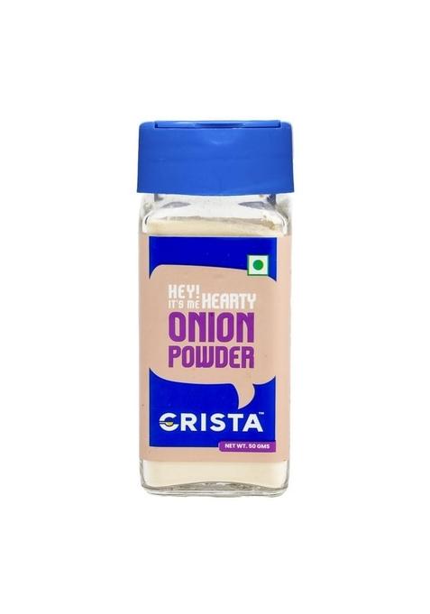 CRISTA 50 gms Hearty Onion Powder | for soups, stews, rubs and marinades I Farm Fresh Zero added Preservatives
