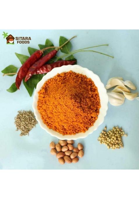 SITARA FOODS Palli Karam Podi Ground Nut Powder Homemade Andhra Style Hot