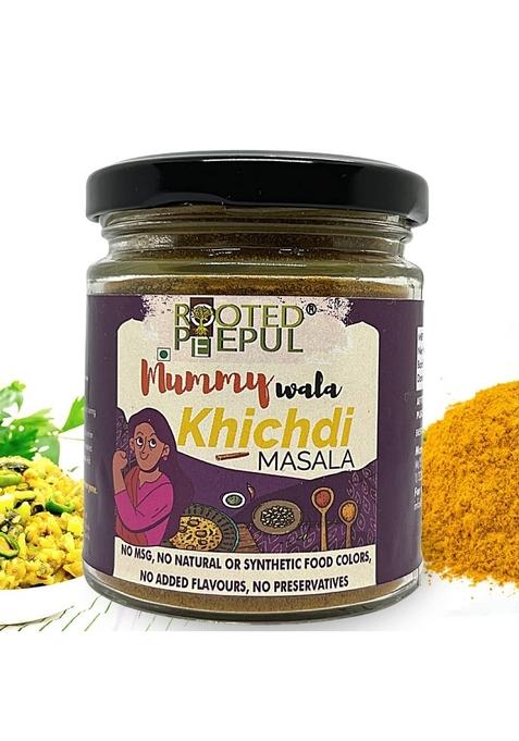 ROOTED PEEPUL Mummy Wala Khichdi Masala Perfect for Cooking, Ready to Use, No Added Colors, Spice Powders and Masalas, Premium Artisanal Spices with Rich & Strong Flavour-75 Grams